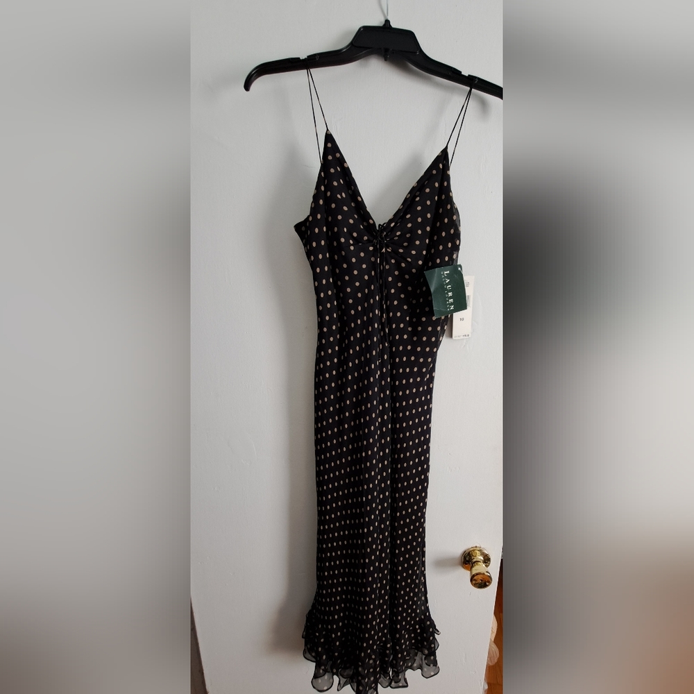 NWT LAUREN silk slip dress